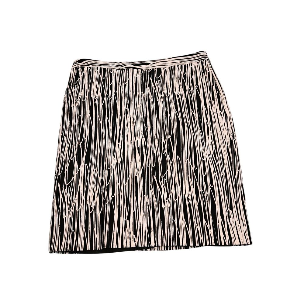 Worthington Black White Abstract Print Pencil Skirt Women’s Size 8 Career Office